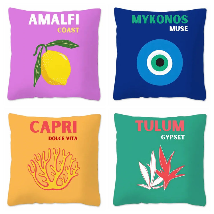 Travel Series Soft Plush Cushion Cover