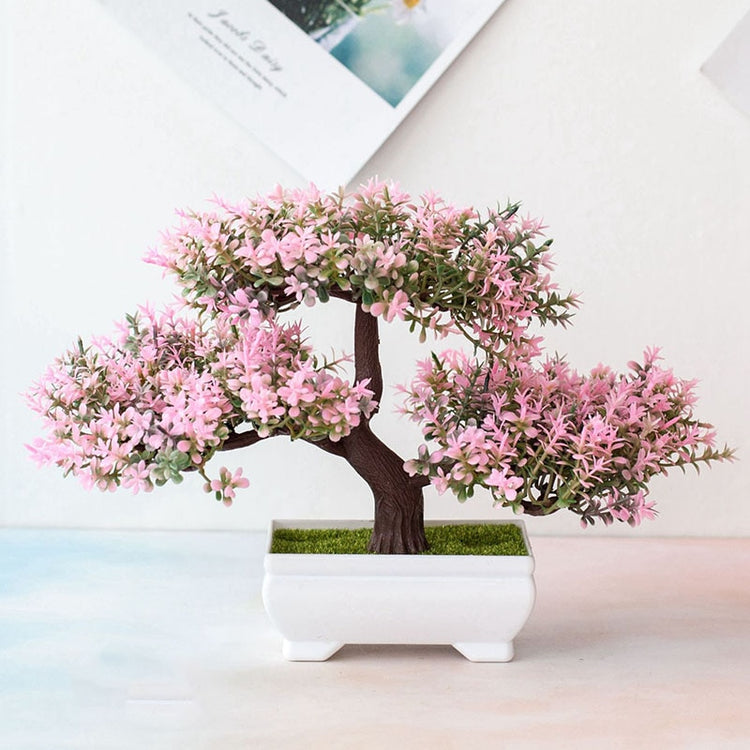 Unique Beautiful Faux Bonsai Small Tree Potted For Home Decor