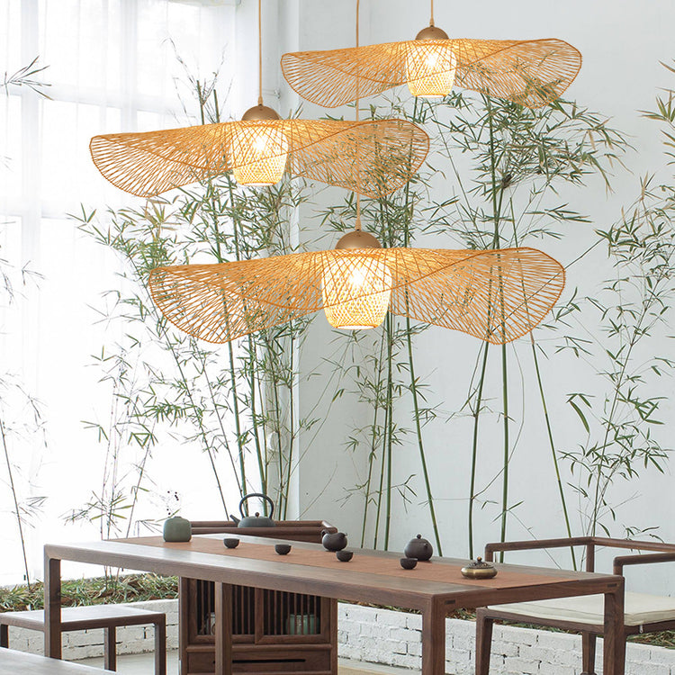 Beautiful Bamboo Weaving Wicker Rattan Shade Pendant Light Online