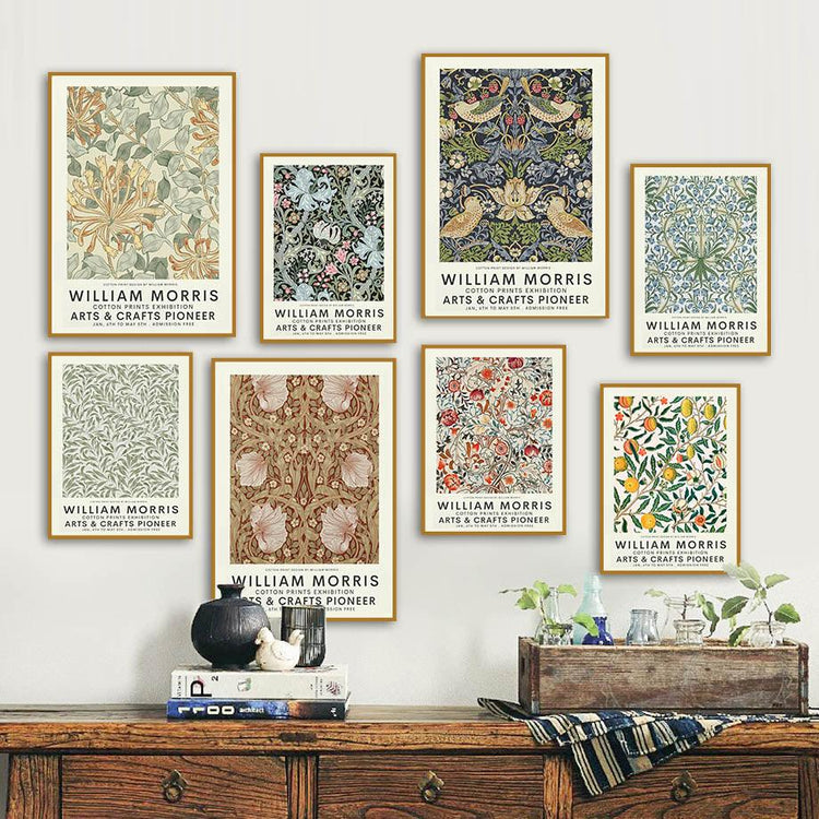 Abstract William Morris Flower Wall Art Canvas For Home Decoration