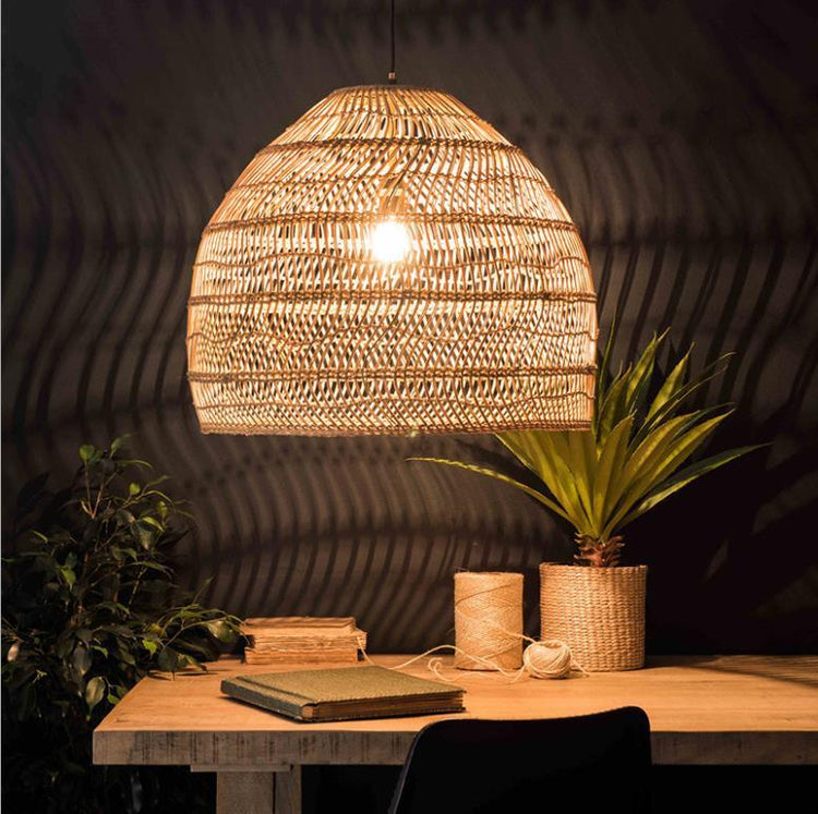 Beautiful Bamboo Rattan Modern Pendant Lamp Light For Decoration