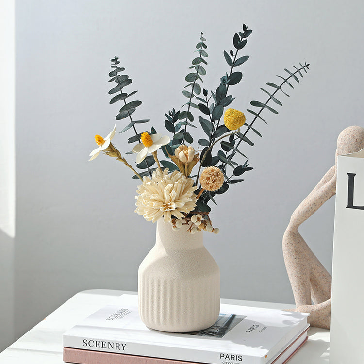Natural Dried Preserved Eucalyptus Bouquet (Free Vase)