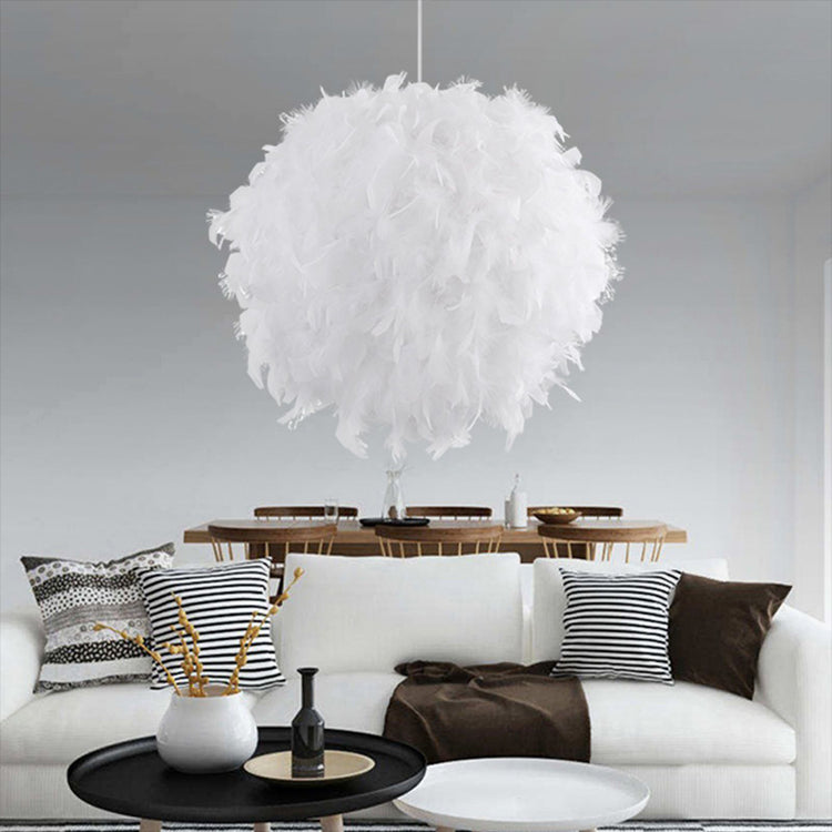 Modern Pendant Ceiling Feather Chandelier Hanging Lamp