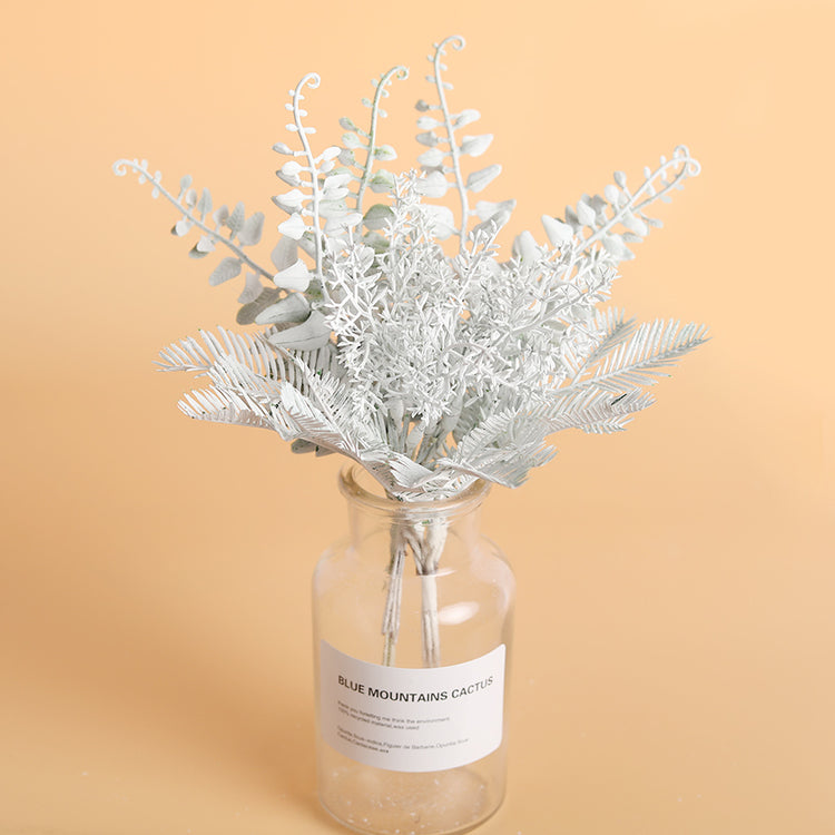 (6pcs) Faux Frosted White Flowers Bouquet In Online